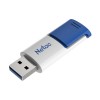 Флеш-накопитель 64Gb Netac U182, USB 3.0, пластик, белый, голубая вставка